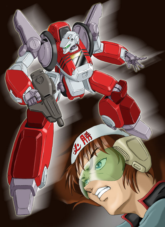 garland and yahagi shougo (megazone 23) drawn by amiba00