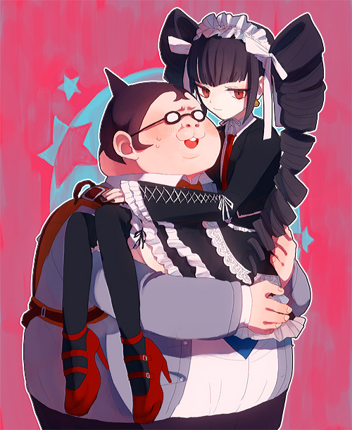celestia ludenberg and yamada hifumi (danganronpa and 1 more) drawn by momiji_kinoko