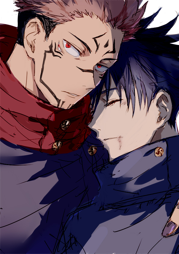 itadori yuuji, fushiguro megumi, and ryoumen sukuna (jujutsu kaisen) drawn by nori20170709