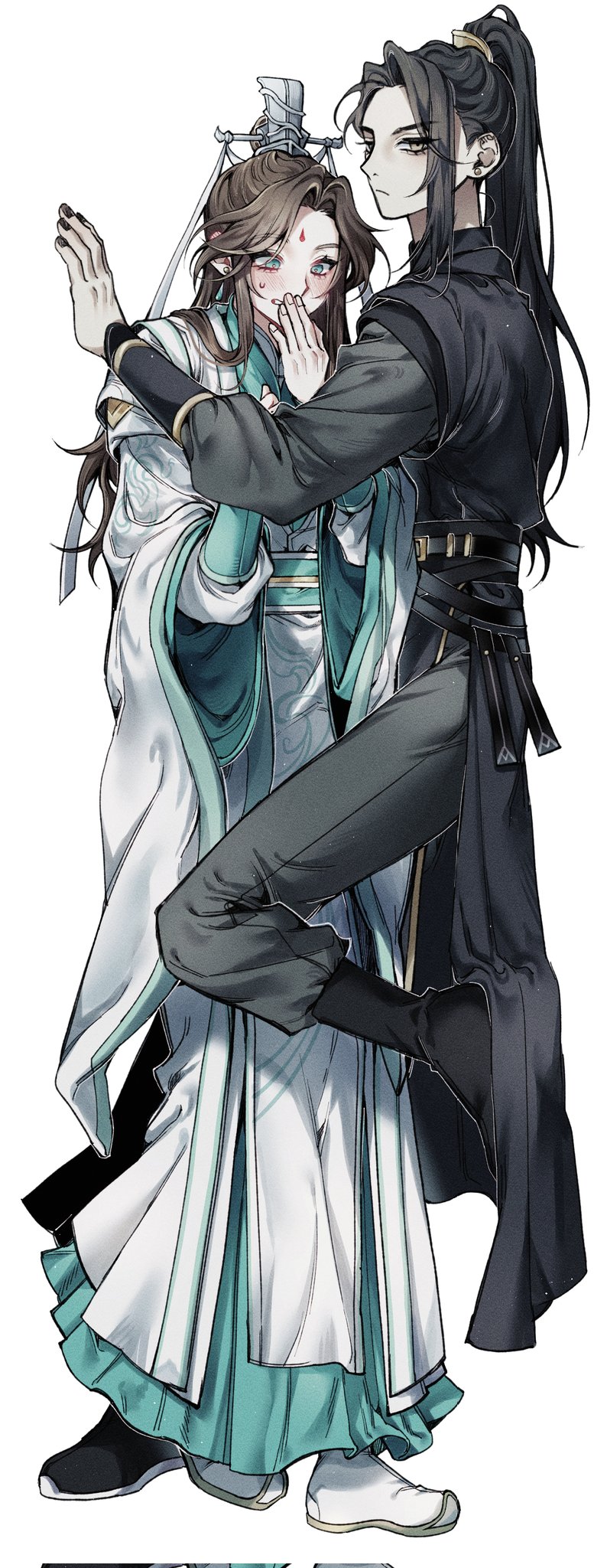 shi qingxuan and ming yi (tianguan cifu) drawn by bisu_(hw3op)