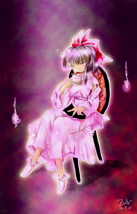 hakurei reimu (touhou and 1 more) drawn by zun_(artist)