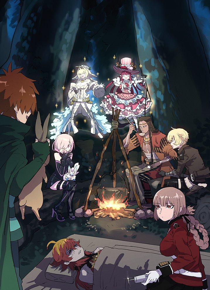 mash kyrielight, florence nightingale, elizabeth bathory, fou, nero claudius, and 4 more (fate and 1 more) drawn by tetsu_(teppei)