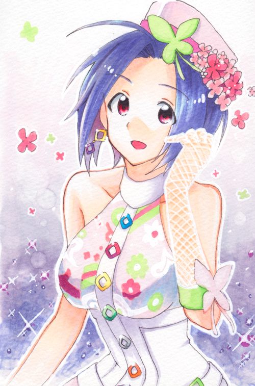 miura azusa (idolmaster and 1 more) drawn by shirakaba_masara