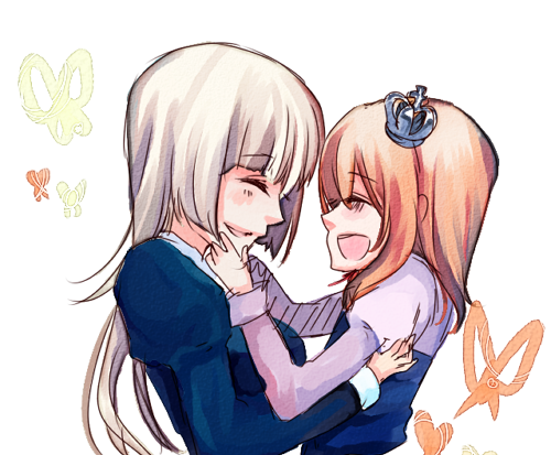 ushiromiya maria and ushiromiya rosa (umineko no naku koro ni) drawn by marshmallow_kelp