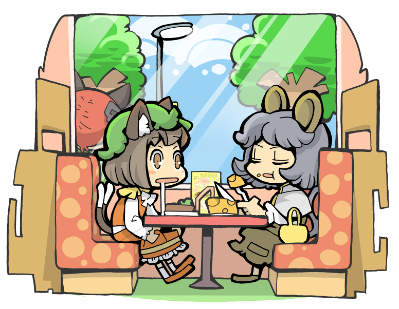 kaenbyou rin, chen, and nazrin (touhou) drawn by hounori