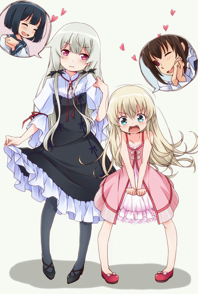 sophie twilight, amano akari, takanashi misha, and kamoi tsubame (tonari no kyuuketsuki-san and 1 more) drawn by nora-toro