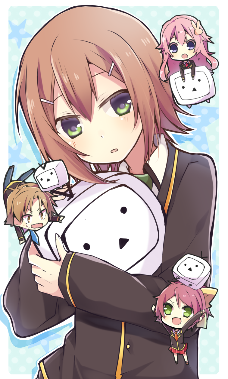kinoshita hideyoshi, terebi-chan, himeji mizuki, yoshii akihisa, and shimada minami (baka to test to shoukanjuu and 1 more) drawn by sxupxdxxy