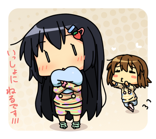 nakano azusa and hirasawa yui (k-on!) drawn by k10k