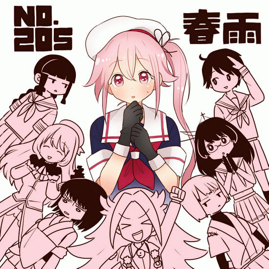 atago, kitakami, yamashiro, mogami, hyuuga, and 3 more (kantai collection) drawn by manami_(marumaru_eeyan)