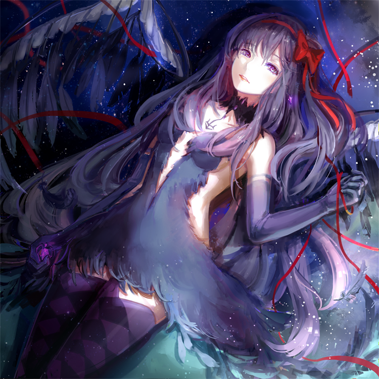 akemi homura and akuma homura (mahou shoujo madoka magica and 1 more) drawn by achyue