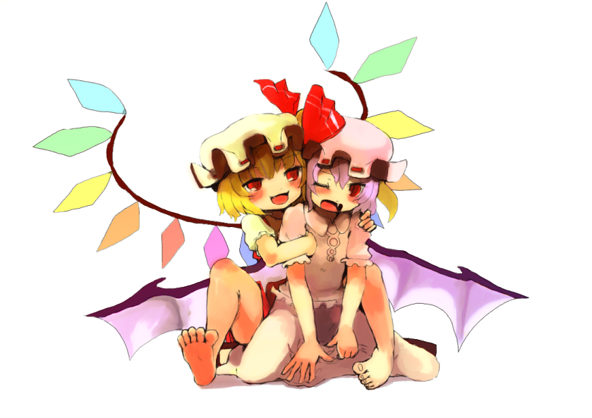 remilia scarlet and flandre scarlet (touhou) drawn by luft_(luft_dokka)