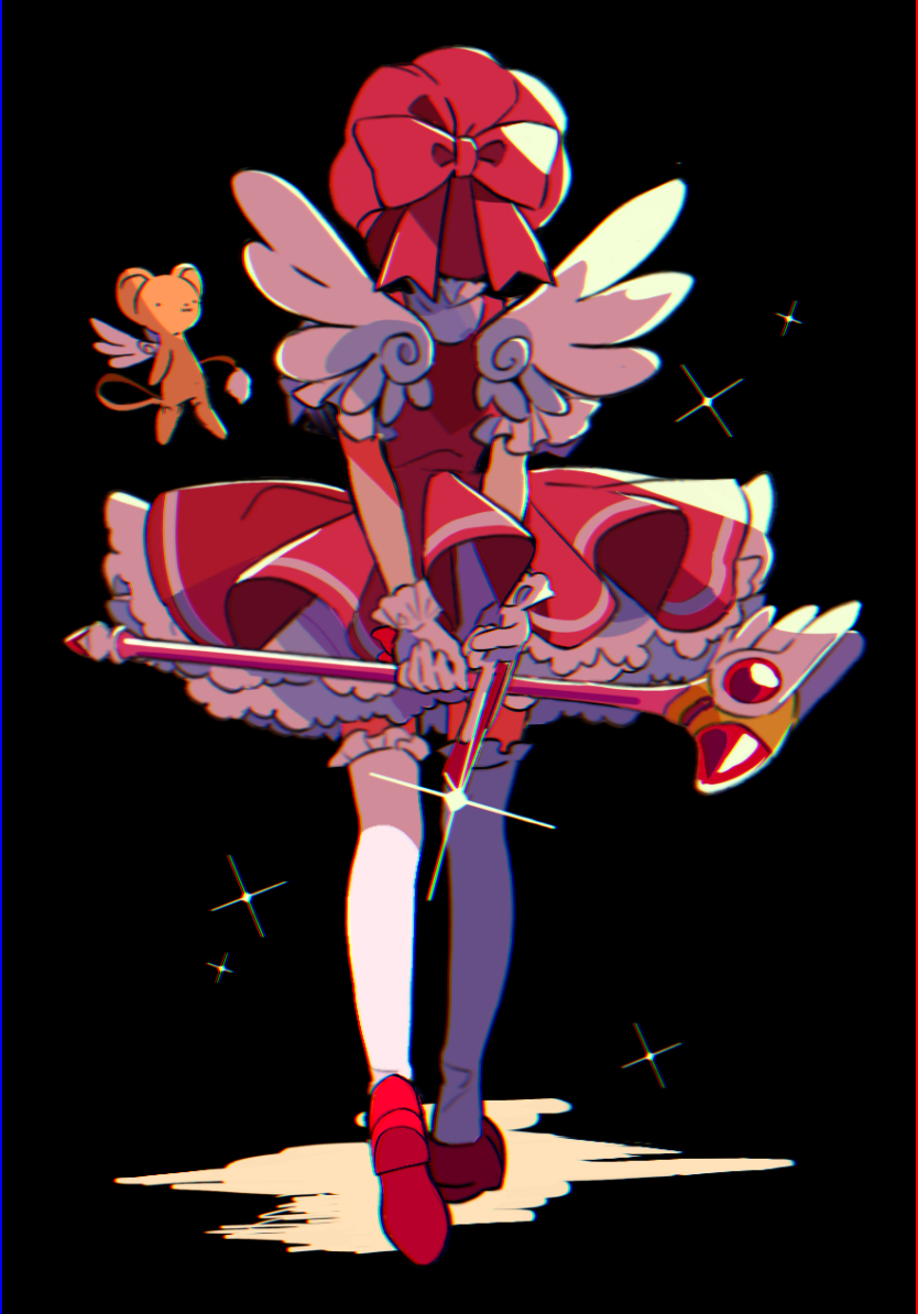 kinomoto sakura and kero (cardcaptor sakura) drawn by sanamaru_(sana79261827)