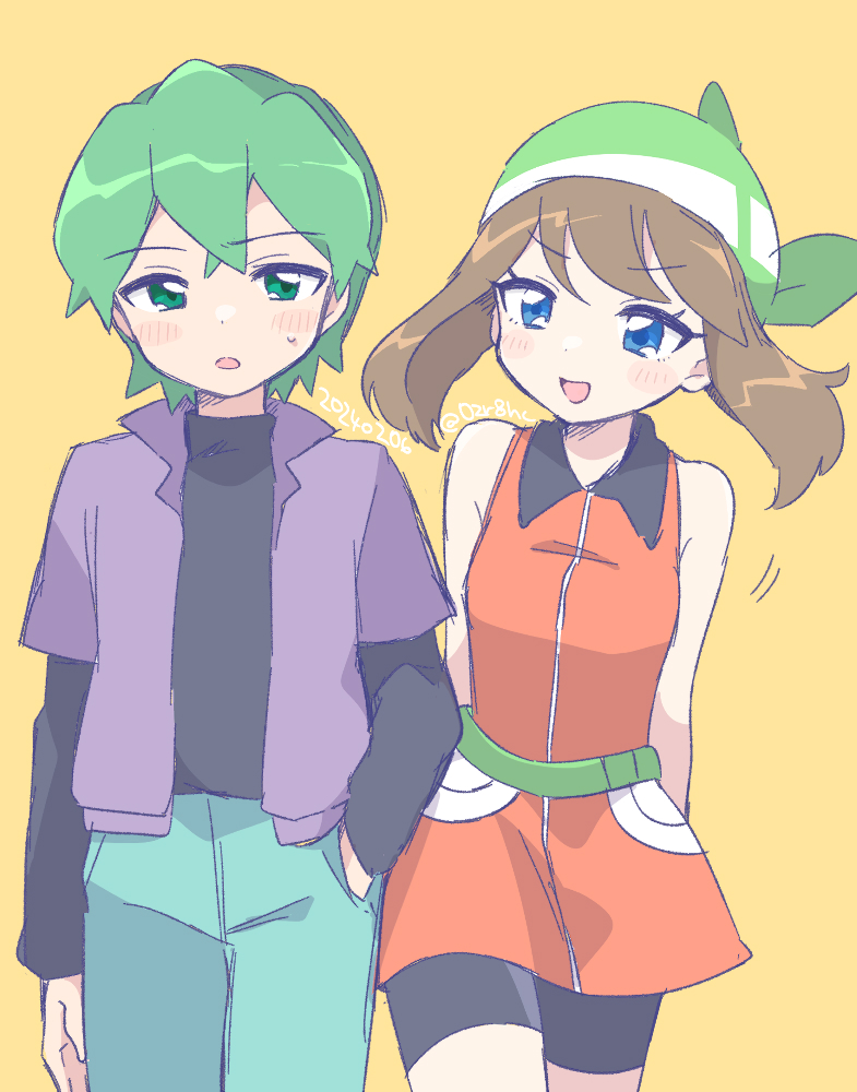 may and drew (pokemon and 1 more) drawn by 0zr8hc