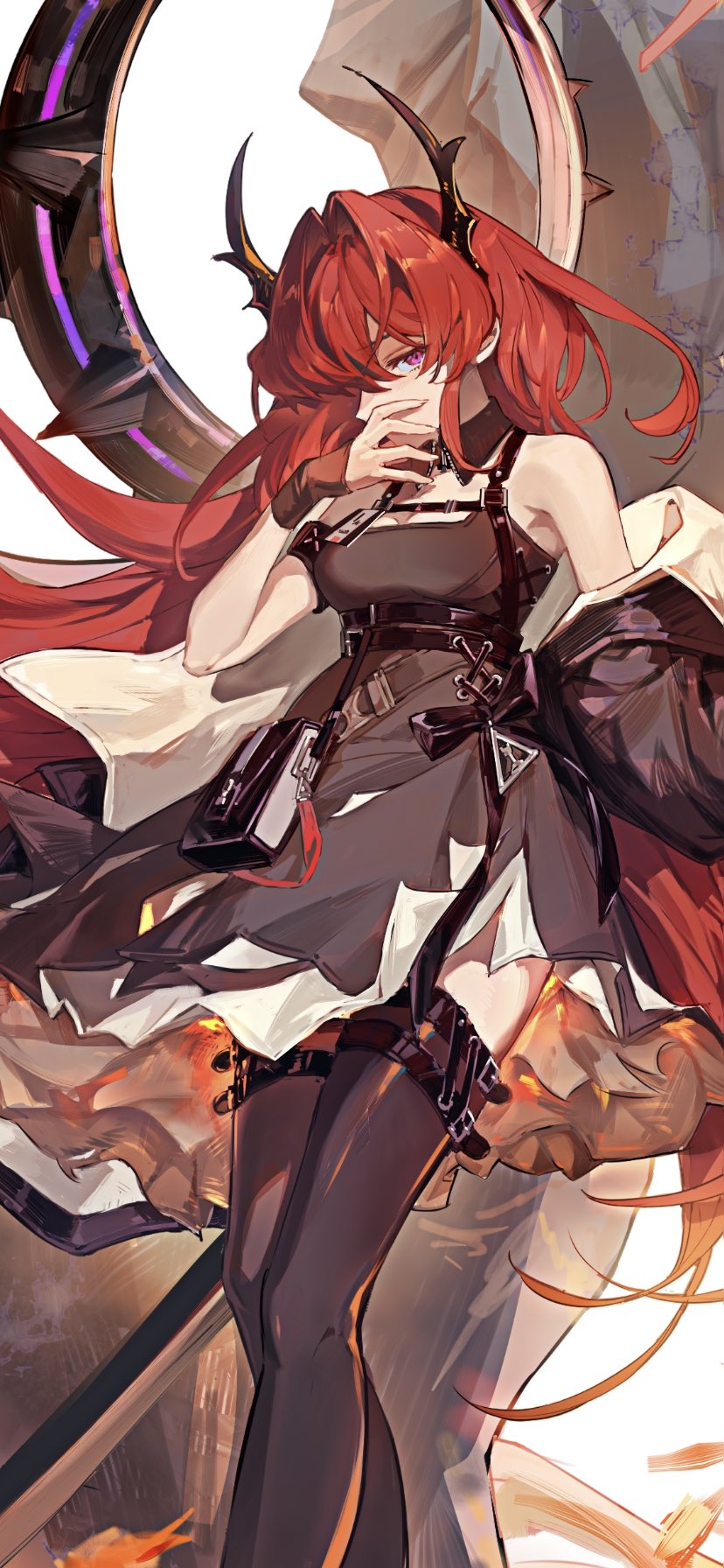 surtr and surtr's golem (arknights) drawn by kyikyi