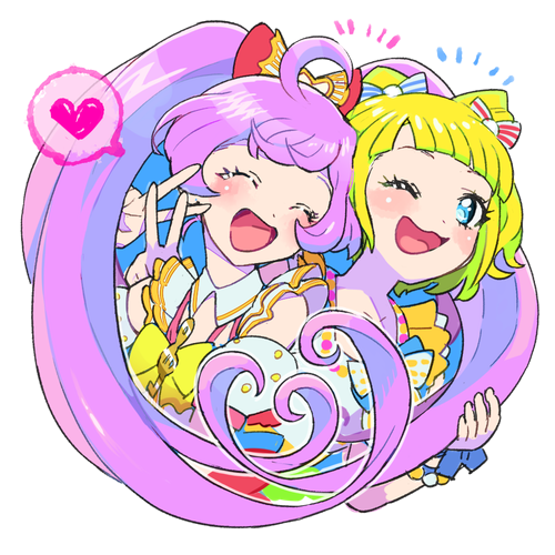 manaka laala and minami mirei (pretty series and 1 more) drawn by moudoku_(decopon3rd)