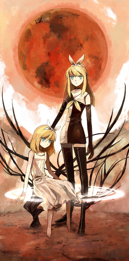 kagamine rin (vocaloid and 1 more) drawn by ahiru777