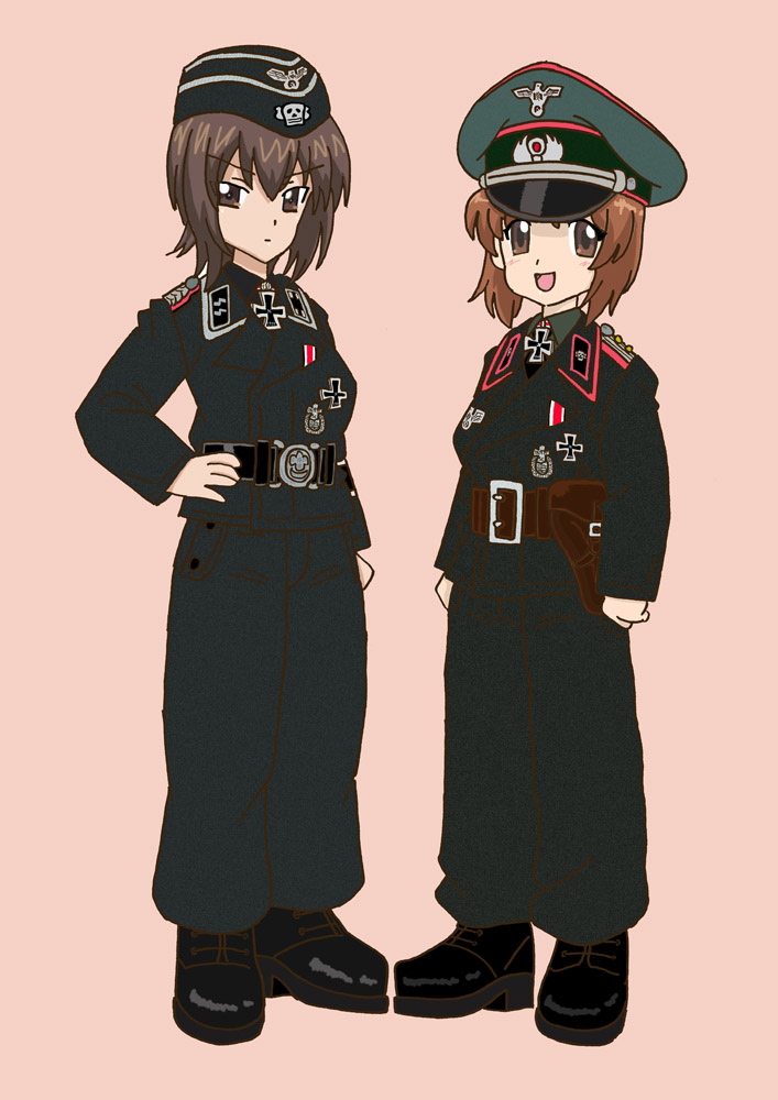 nishizumi miho and nishizumi maho (girls und panzer) drawn by yasu_(luchs&mardar)