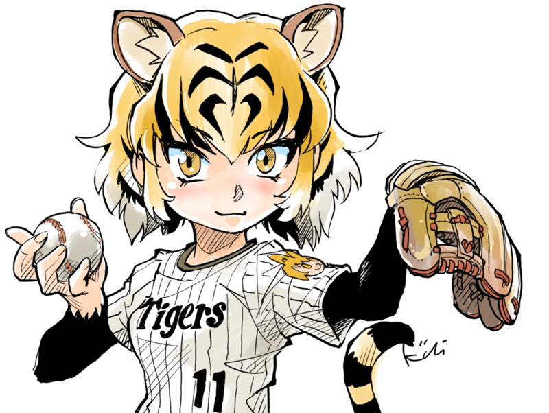 tiger (kemono friends and 1 more) drawn by kiichi