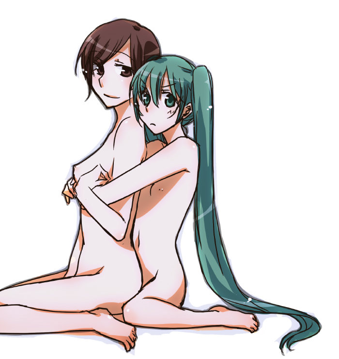 hatsune miku and meiko (vocaloid) drawn by sekihara_umina