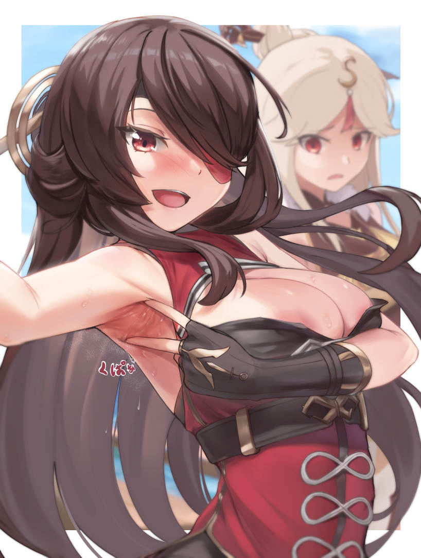 ningguang and beidou (genshin impact) drawn by padoruu