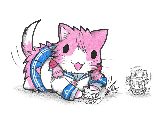 admiral, inazuma, akashi, non-human admiral, and plasma-chan (kantai collection) drawn by neko_kyo