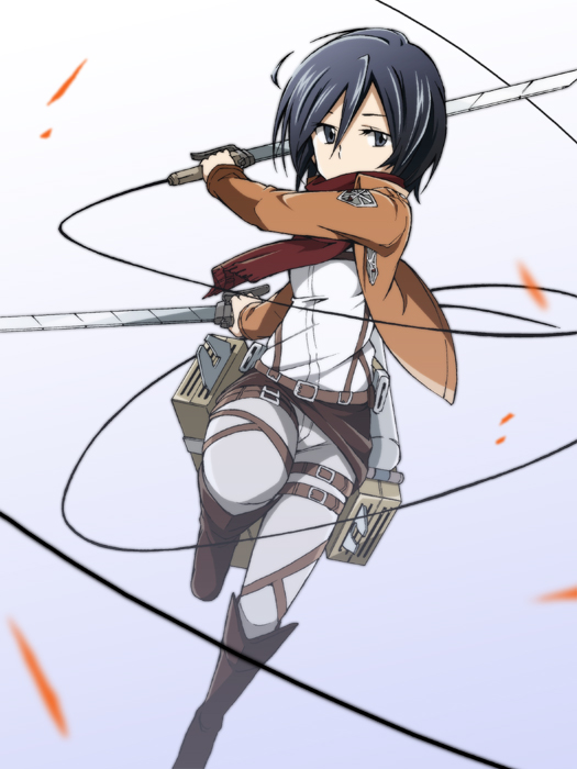 mikasa ackerman (shingeki no kyojin) drawn by chida_daisuke
