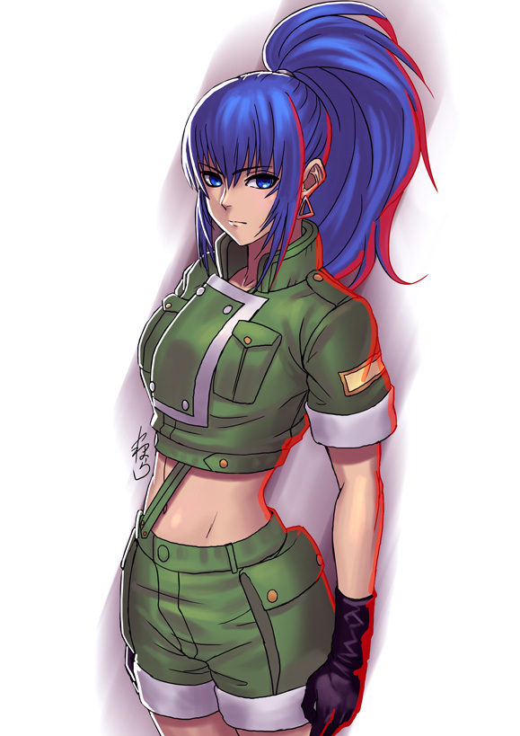 leona heidern (the king of fighters and 1 more) drawn by yamahara