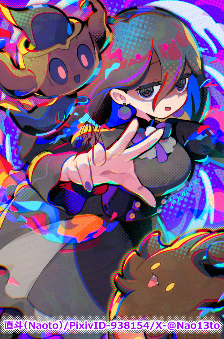 hex maniac, pumpkaboo, and phantump (pokemon and 1 more) drawn by naoto_(yandereheaven)