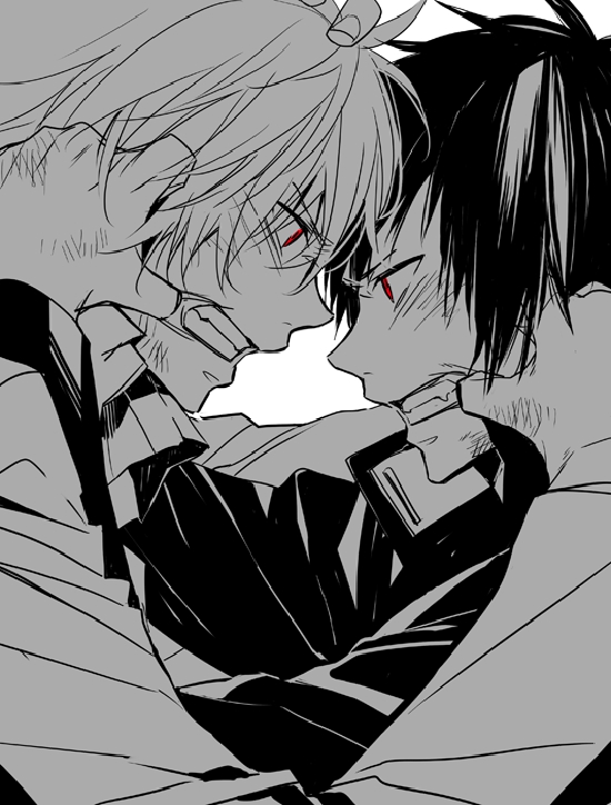 orihara izaya and heiwajima shizuo (durarara!!) drawn by xia_(ryugo)