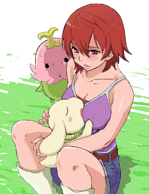 plotmon, fujieda yoshino, and lalamon (digimon and 1 more)