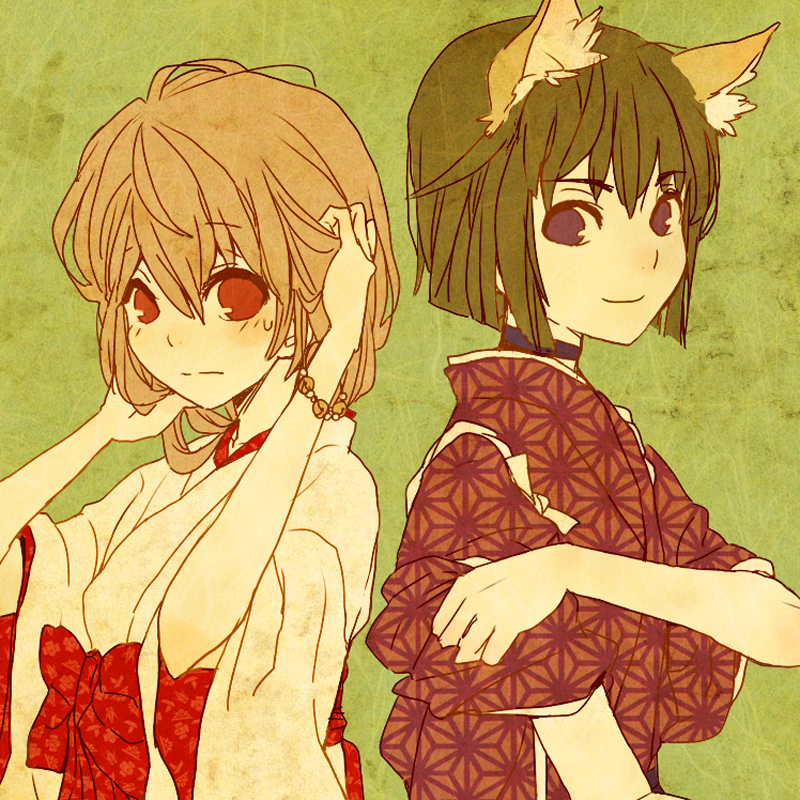 youko and ichinomiya kantarou (tactics) drawn by noritamako