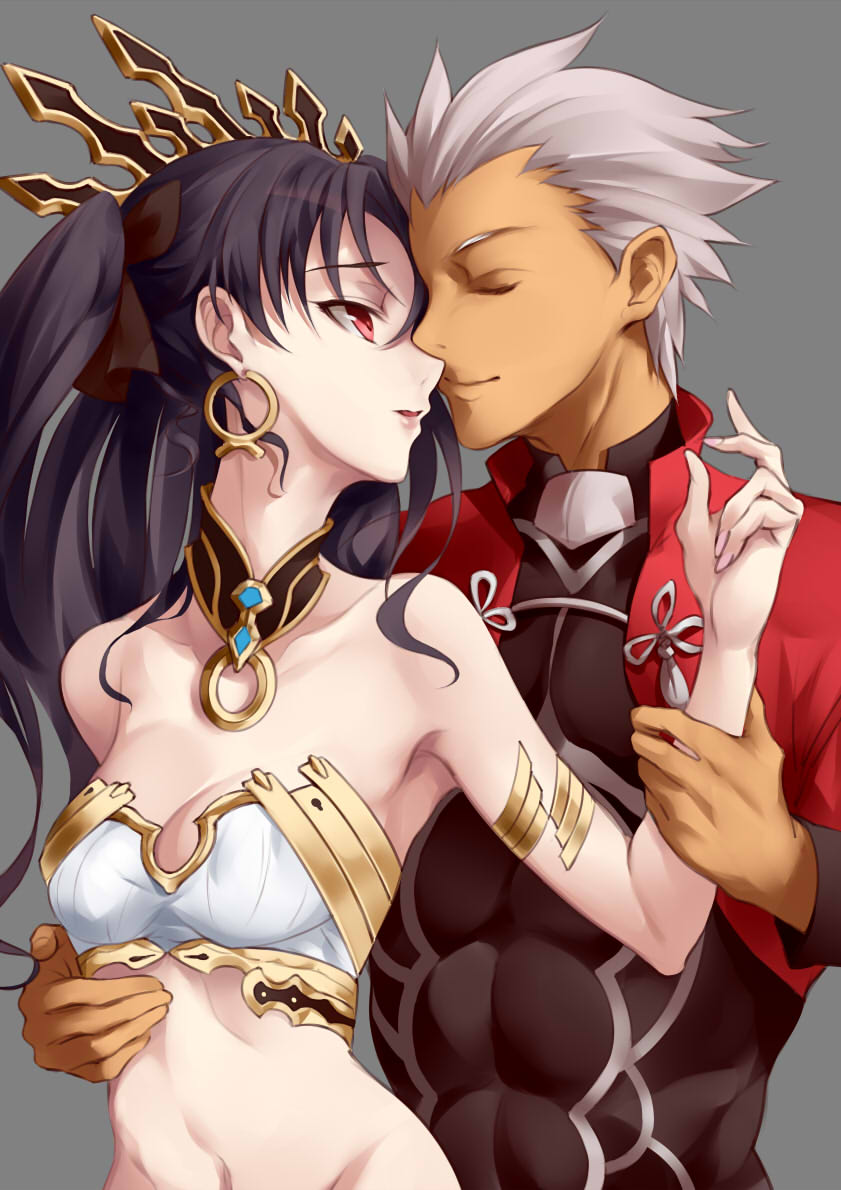 archer and ishtar (fate and 1 more) drawn by hamidasu