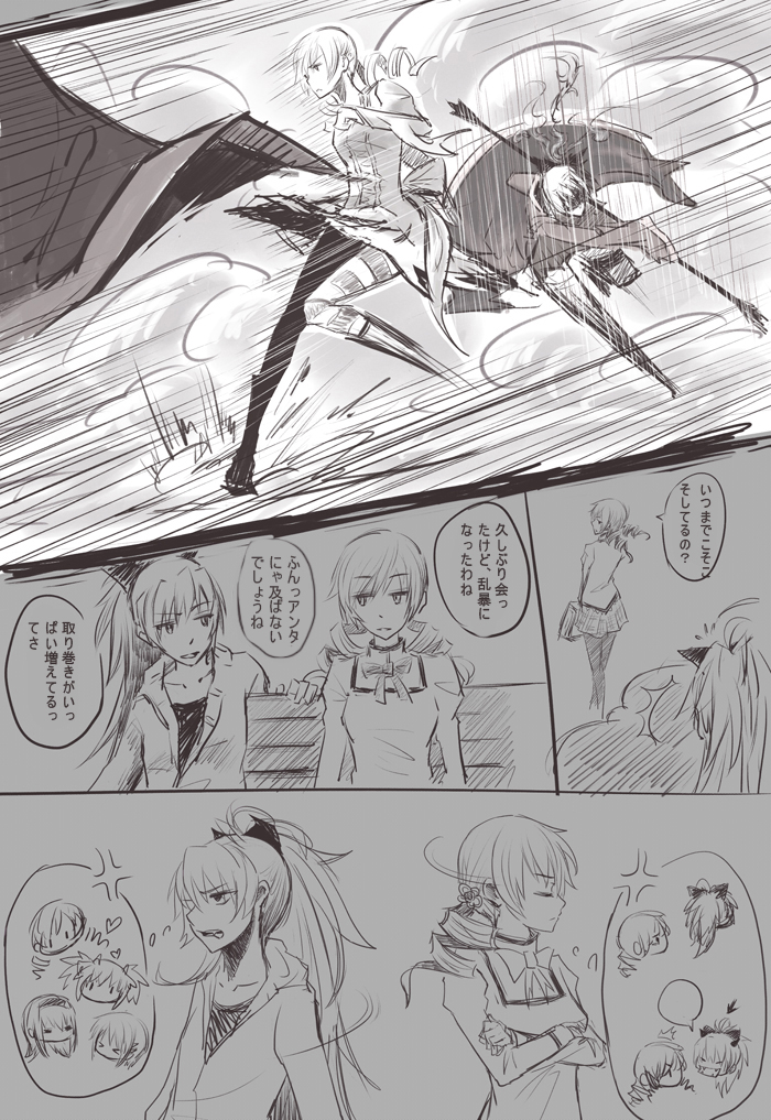 akemi homura, kaname madoka, miki sayaka, sakura kyoko, tomoe mami, and 2 more (mahou shoujo madoka magica) drawn by die_(die0118)