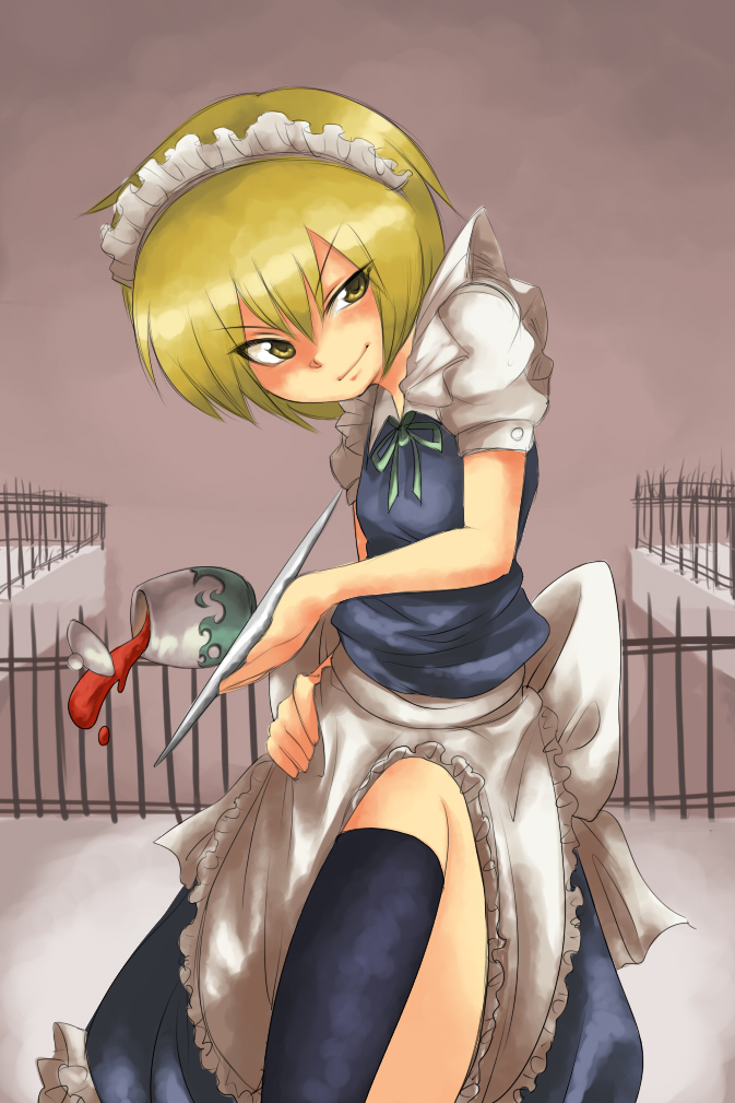 izayoi sakuya and lunasa prismriver (touhou) drawn by harusame_(unmei_no_ikasumi)
