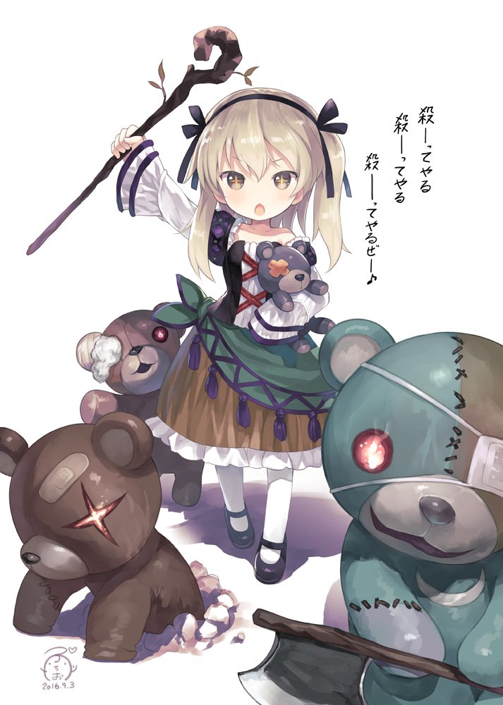 shimada arisu and boko (girls und panzer and 1 more) drawn by capriccio