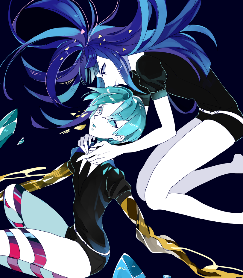 phosphophyllite and lapis lazuli (houseki no kuni) drawn by akarino7