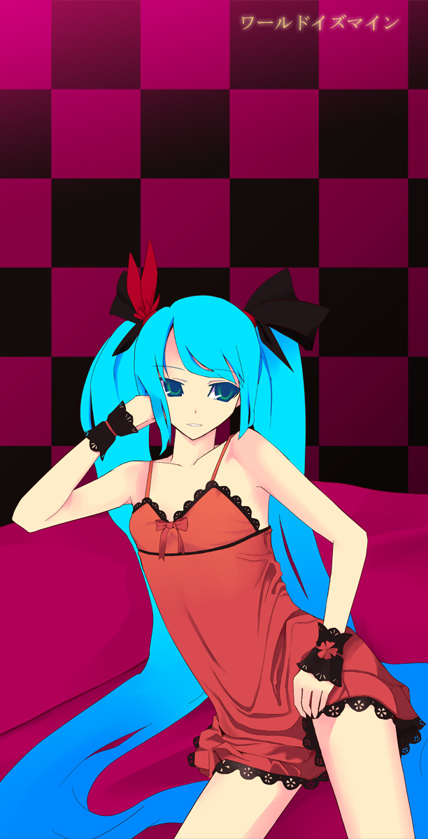 hatsune miku (vocaloid and 1 more) drawn by powhu
