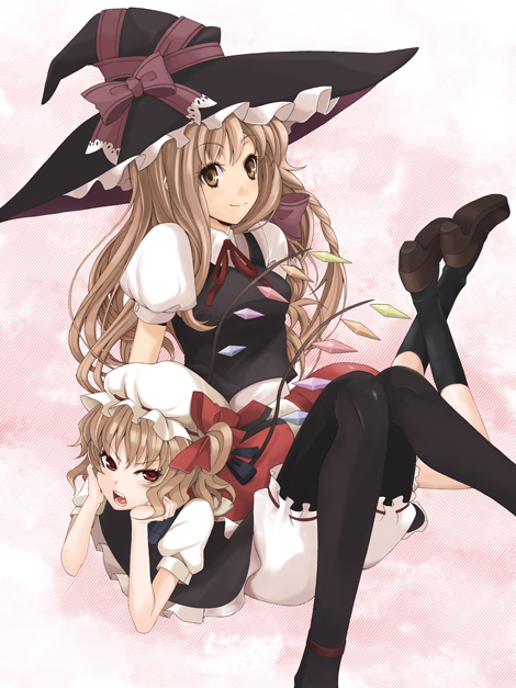 kirisame marisa and flandre scarlet (touhou) drawn by tawara_hiryuu