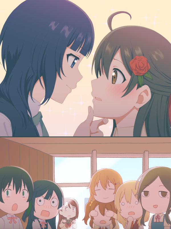 sakurauchi riko, yuki setsuna, takasaki yu, asaka karin, konoe kanata, and 4 more (love live! and 2 more) drawn by un403lucky