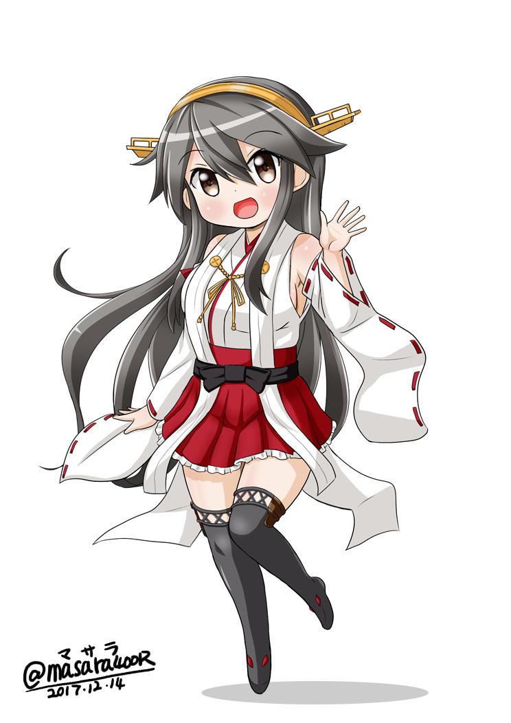 haruna and haruna kai ni (kantai collection) drawn by masara_(chuujou)