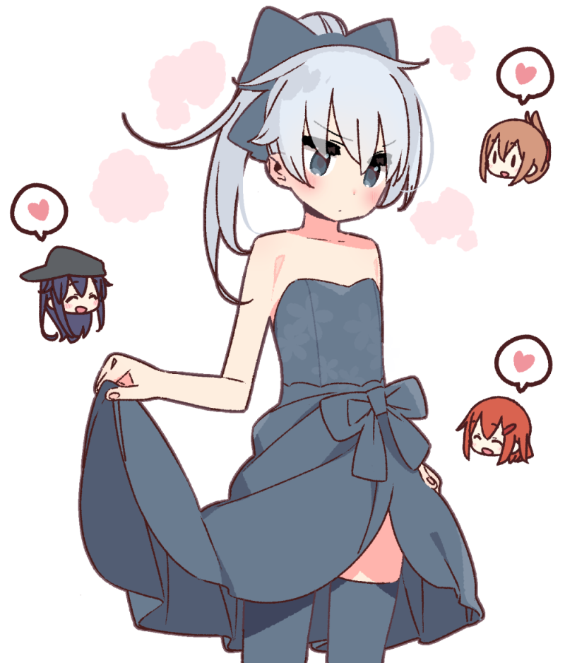hibiki, inazuma, ikazuchi, and akatsuki (kantai collection) drawn by yoru_nai