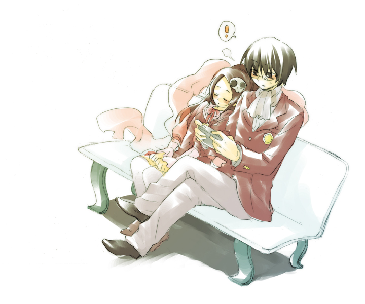 elysia de lute ima and katsuragi keima (kami nomi zo shiru sekai) drawn by imai641
