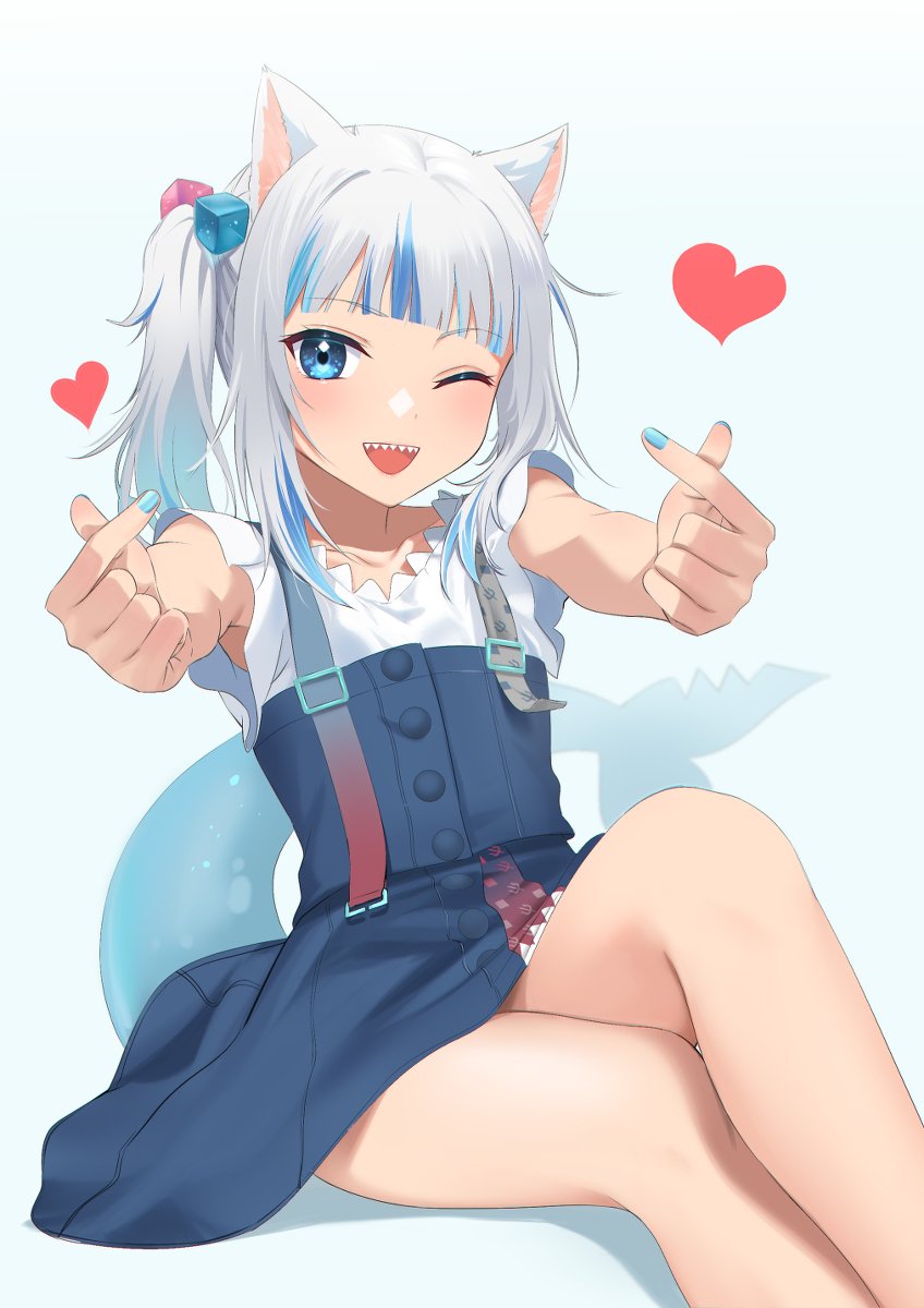 gawr gura (hololive and 1 more) drawn by gou_d