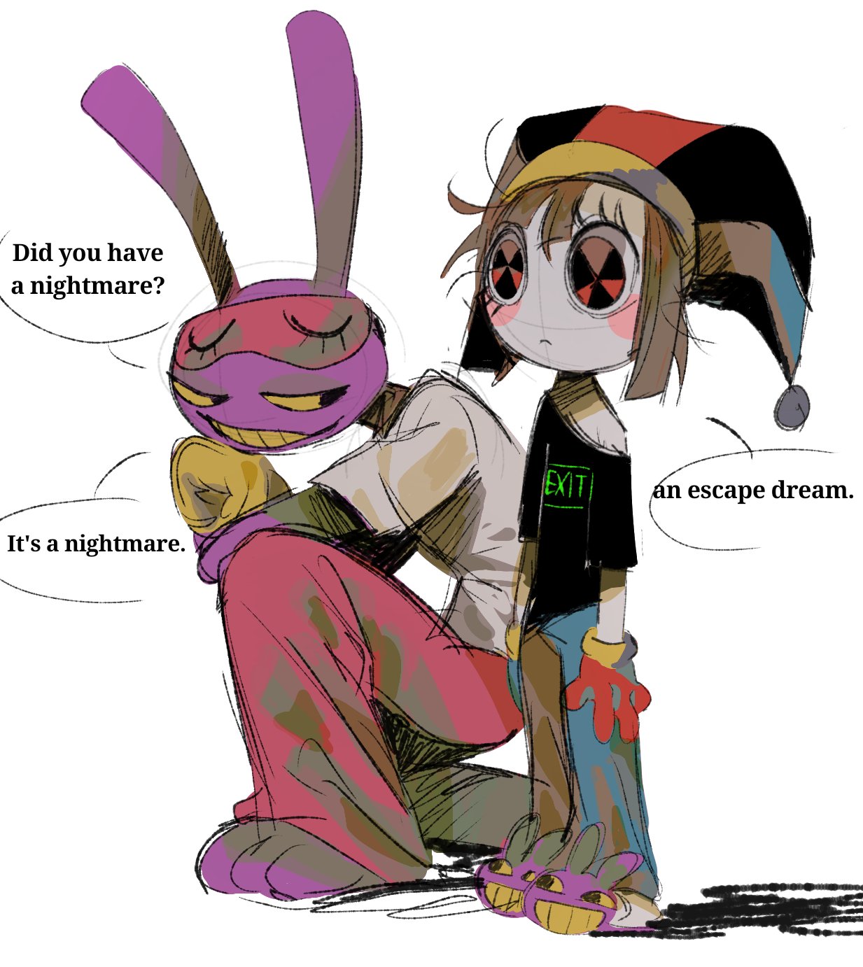 Pomni And Jax the Amazing Digital Circus Drawn By Clnsg79 Danbooru