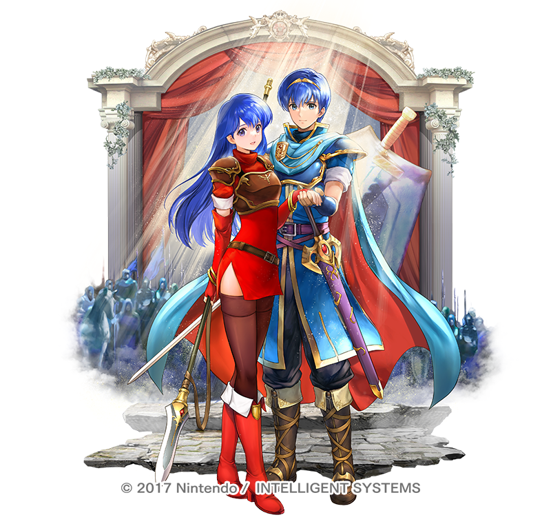 marth and caeda (fire emblem and 2 more) drawn by yamada_koutarou