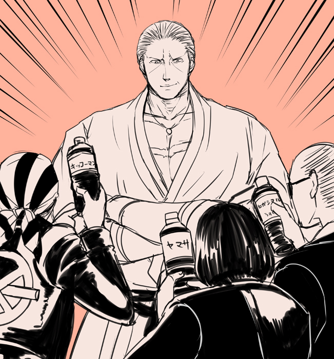billy kane, geese howard, ripper, and hopper (the king of fighters and 1 more) drawn by yk_(waikeee)
