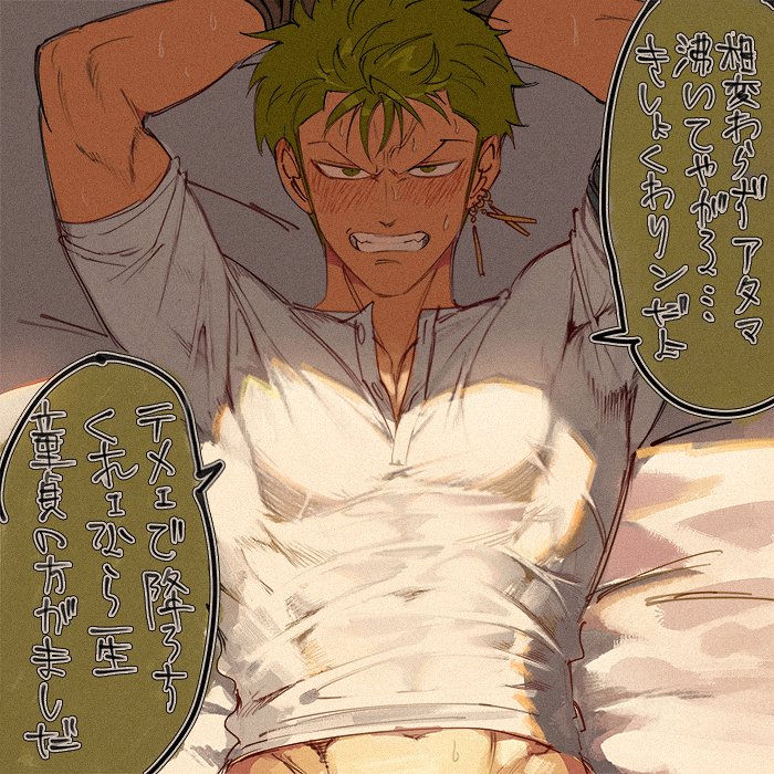 roronoa zoro (one piece) drawn by runa_(nori31291404)