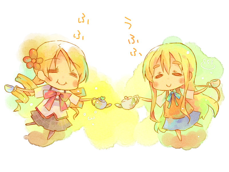 tomoe mami and kotobuki tsumugi (mahou shoujo madoka magica and 1 more) drawn by nekokun