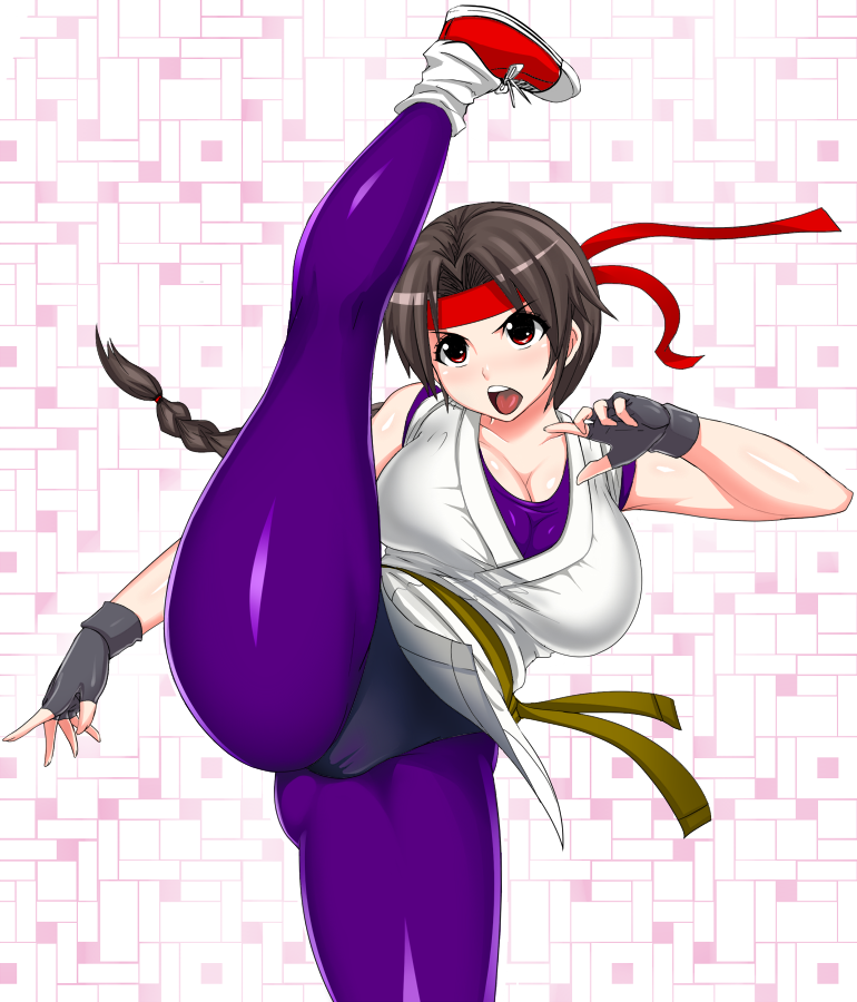 yuri sakazaki (the king of fighters and 1 more) drawn by okyou
