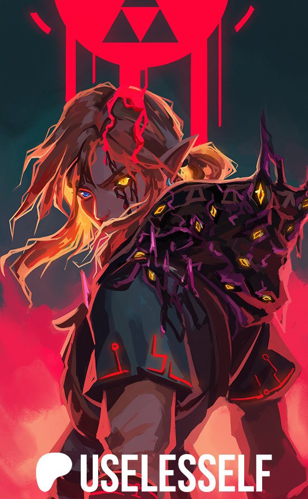 link and malice (the legend of zelda and 1 more) drawn by useless_elf